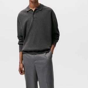 Vtg 90s Cigar room Gray Cashmere Wool Angora Knit Sweater L